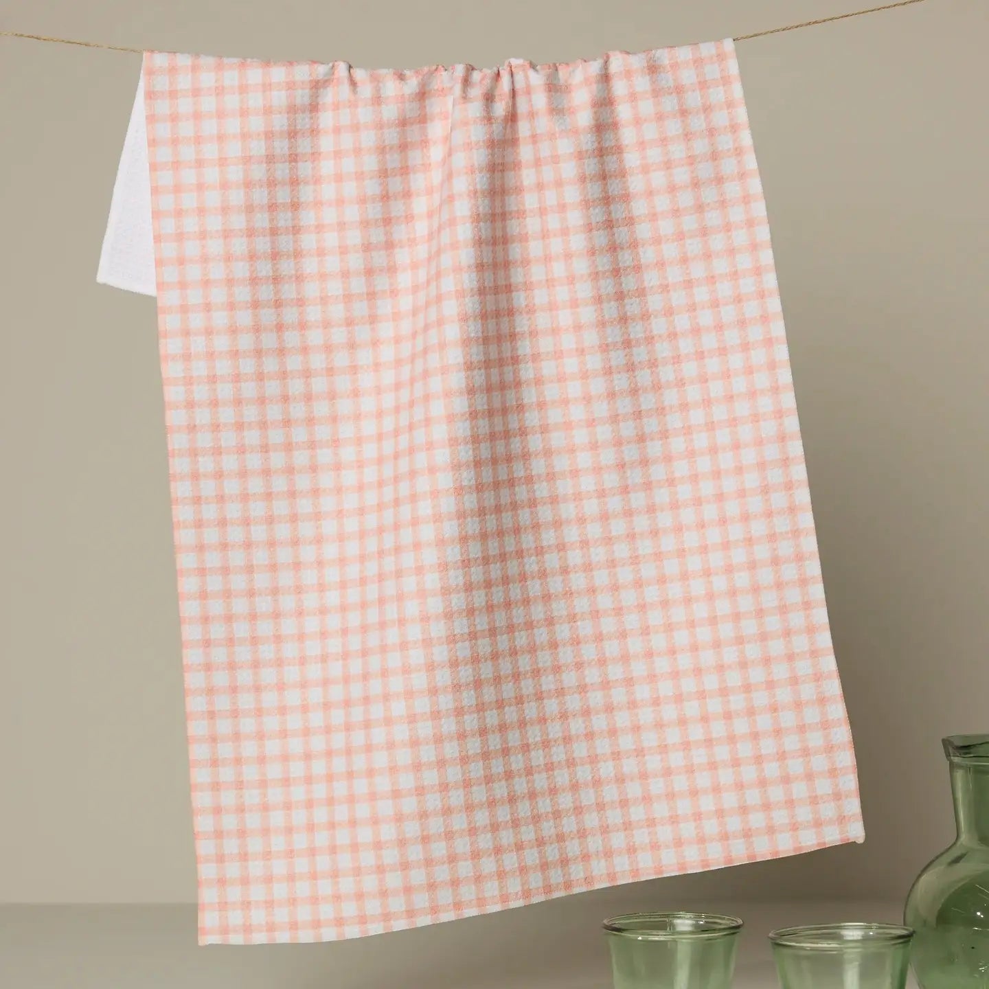 Peach Darling Geometry Tea Towel