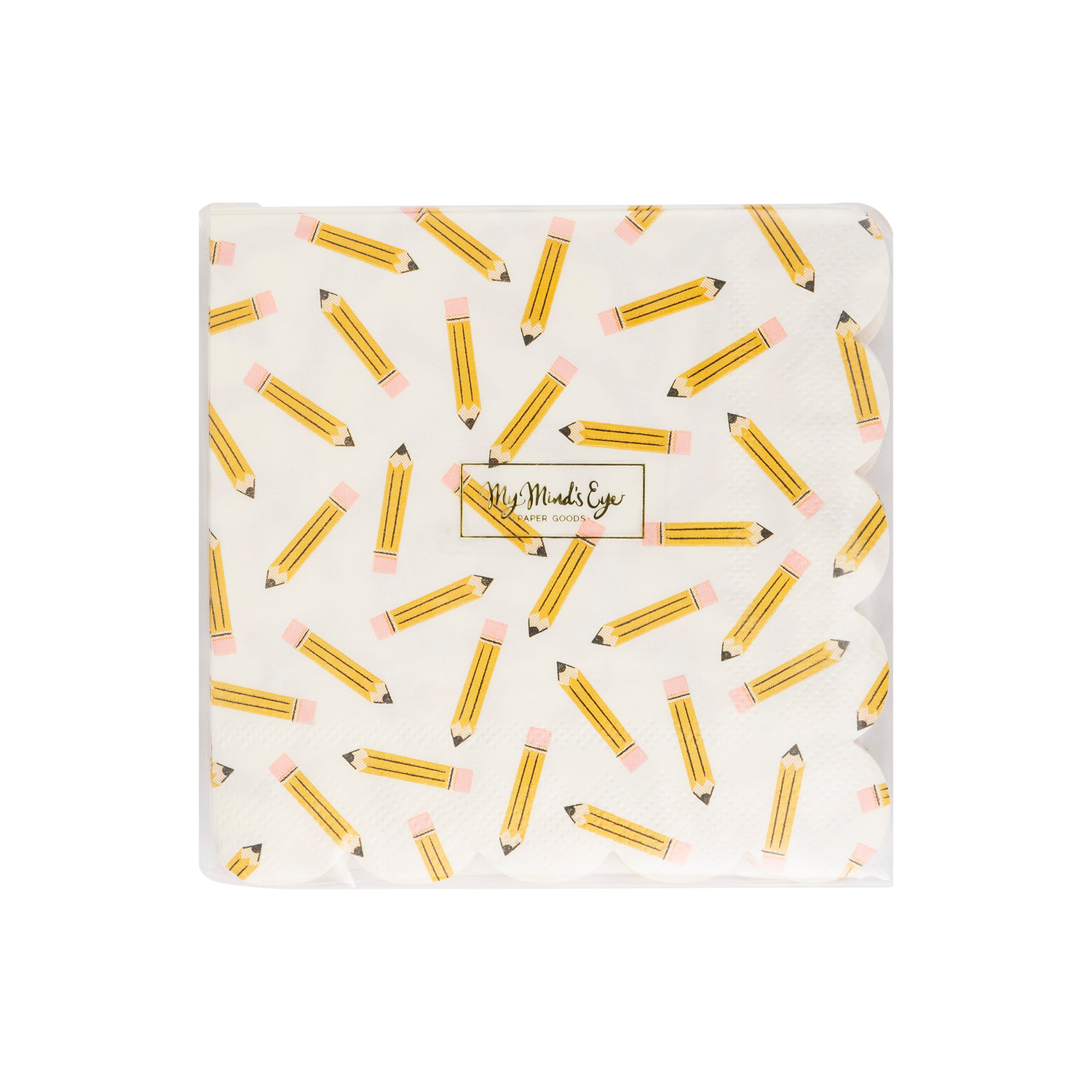 Pencil Scallop Cocktail Napkin