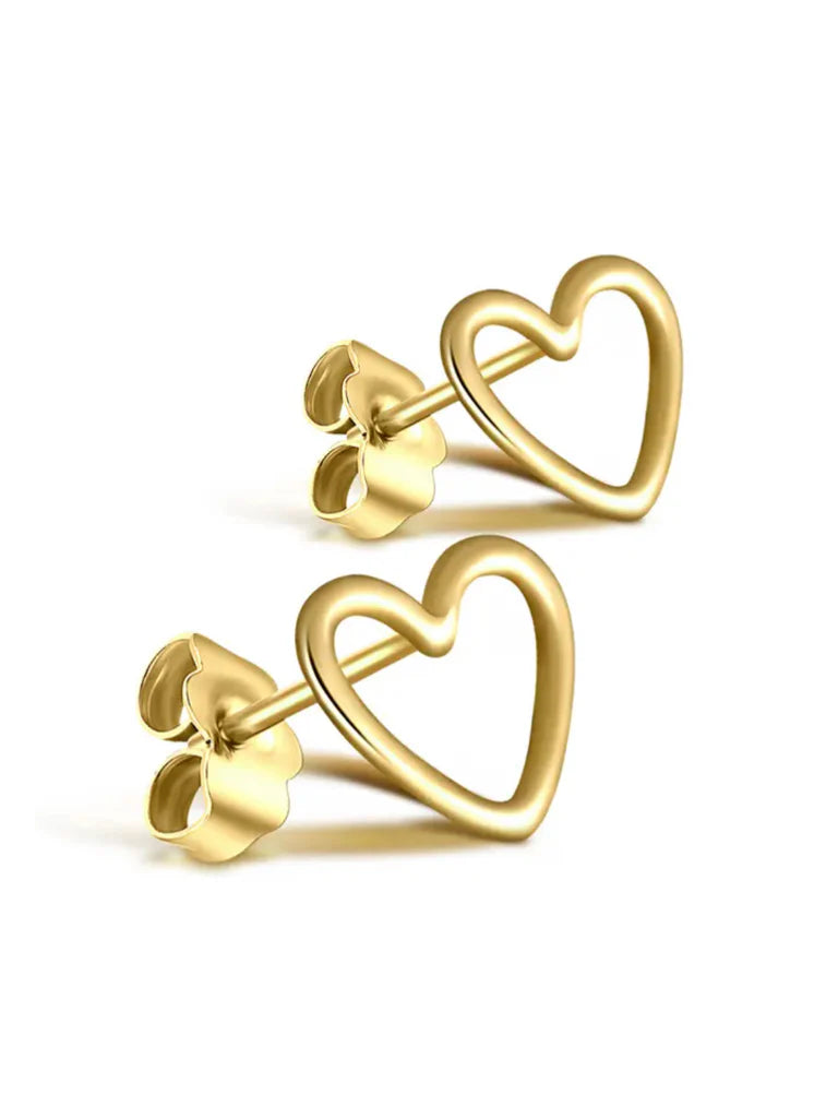 Open Hearted Stud Earring