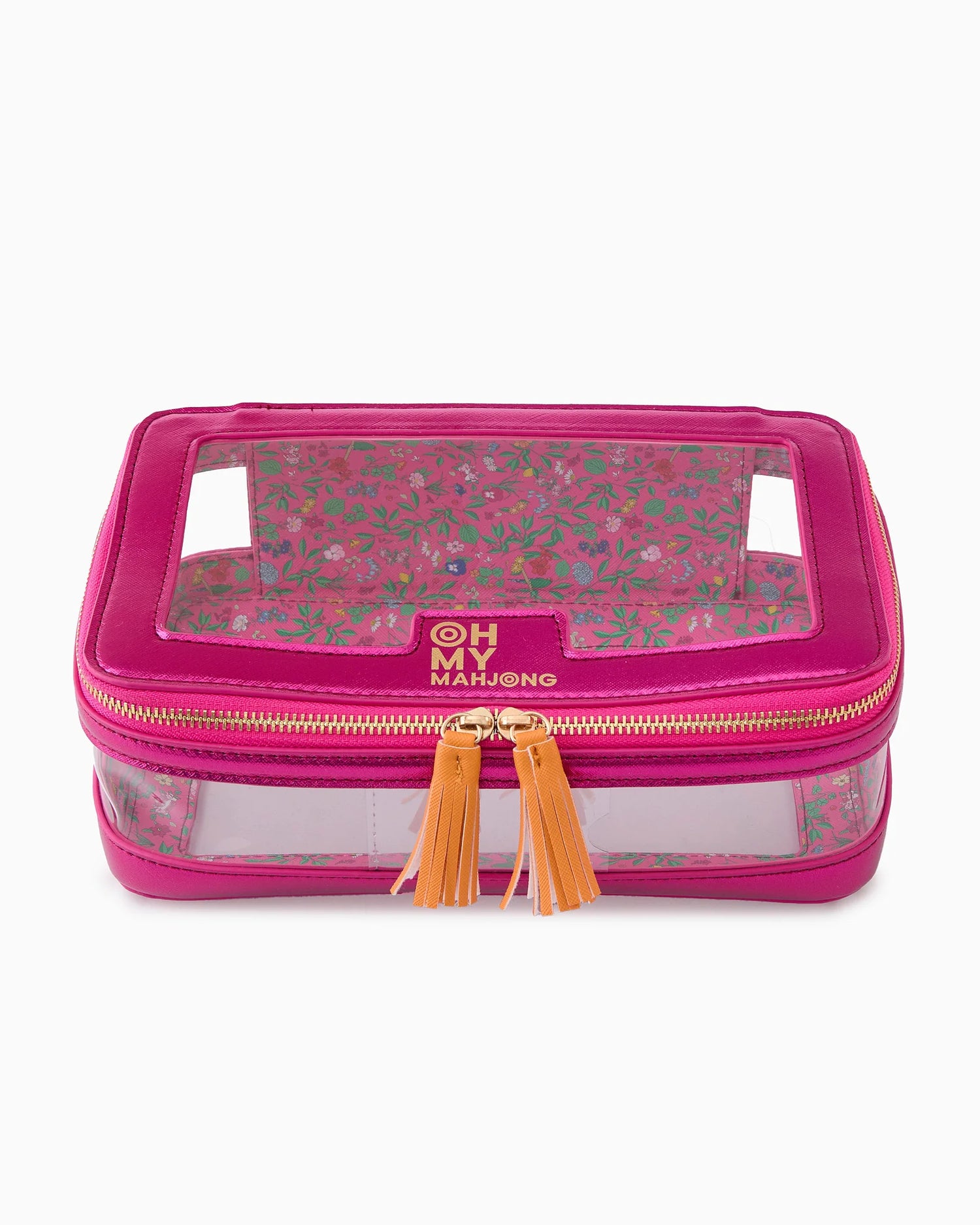 Metallic Pink Mahjong Tile Storage Bag