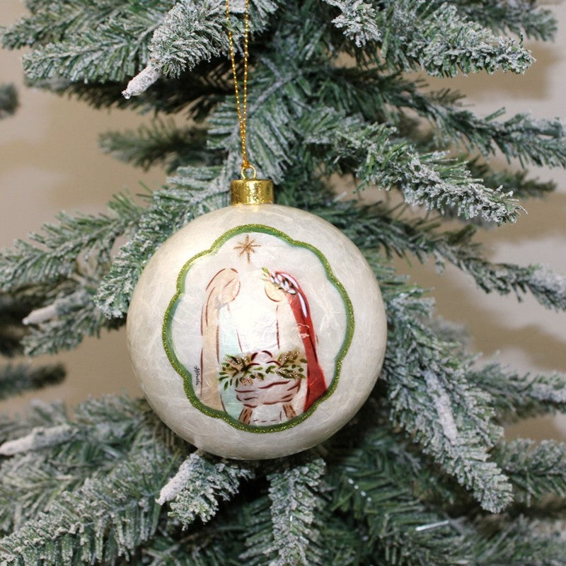 Capiz Holy Family Ornament