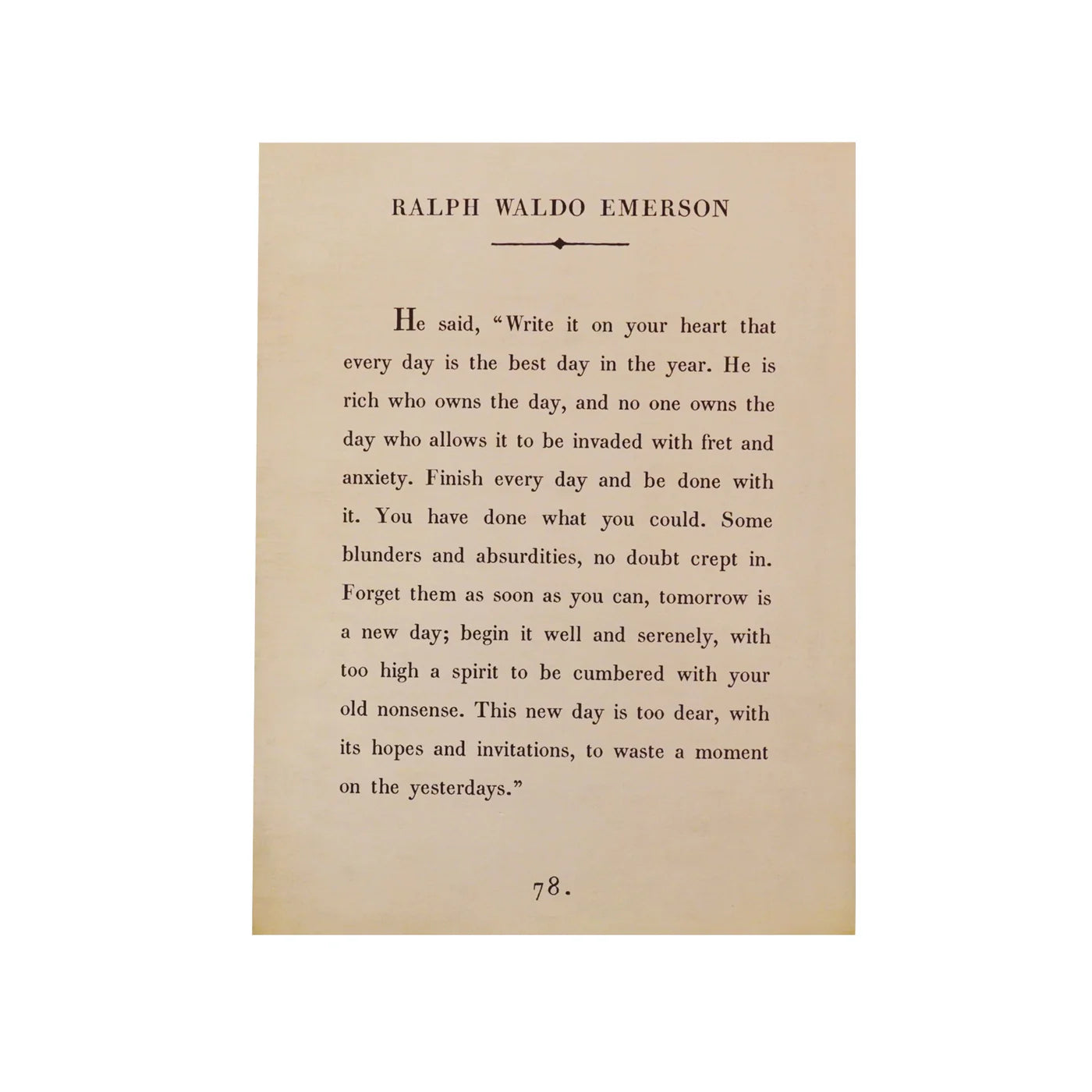 Ralph Waldo Emerson Book Collection Poster