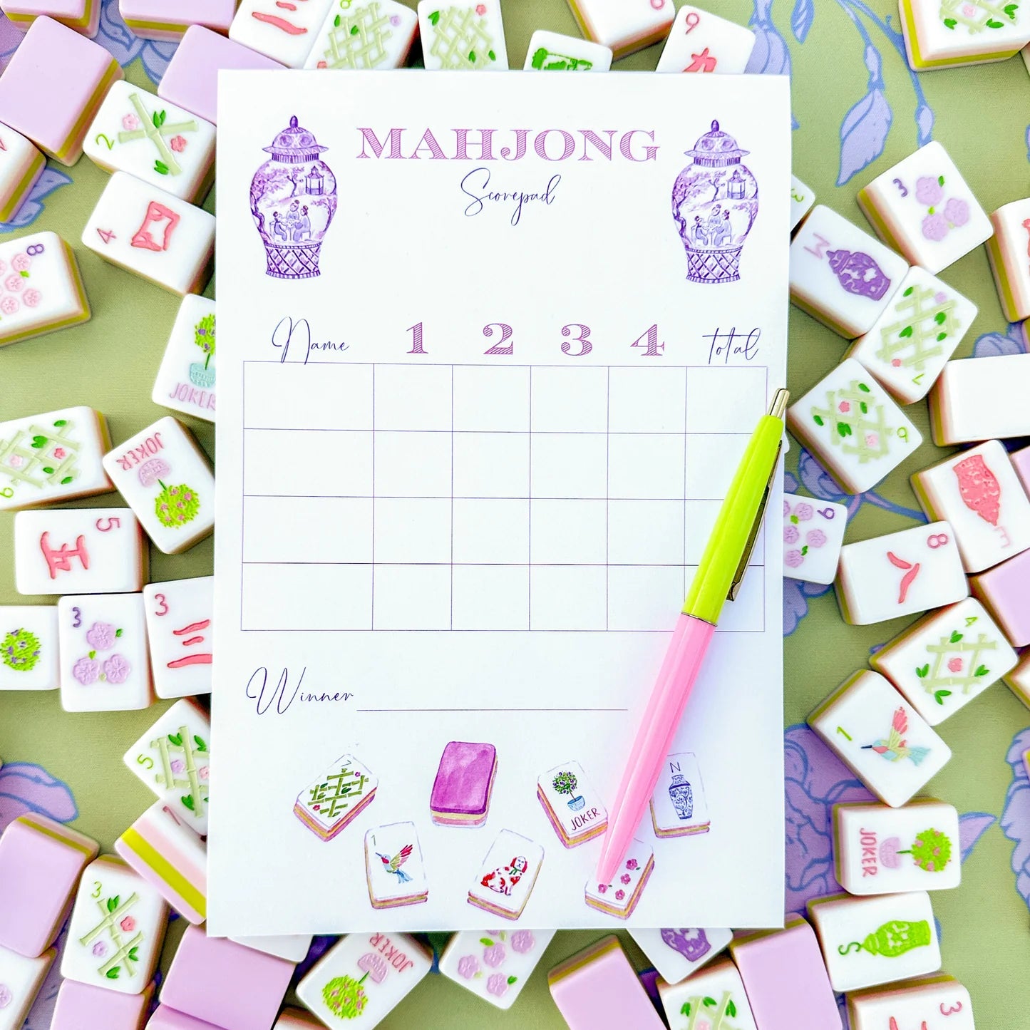 Mahjong Scorecard Pad Taylor Tiles