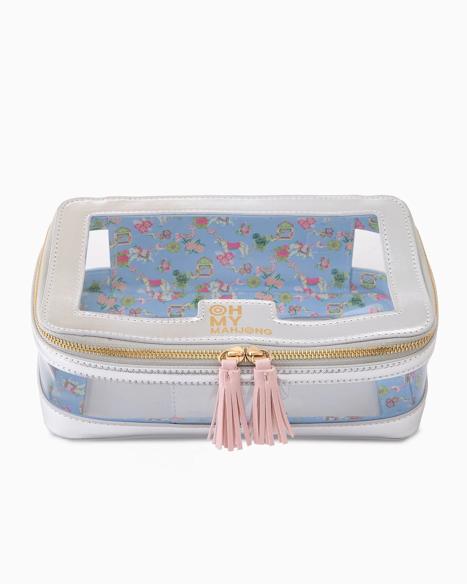 Silver Mahjong Tile Storage Bag