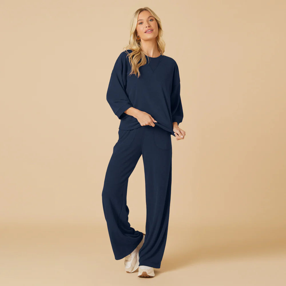 Terry Wide Leg Pant