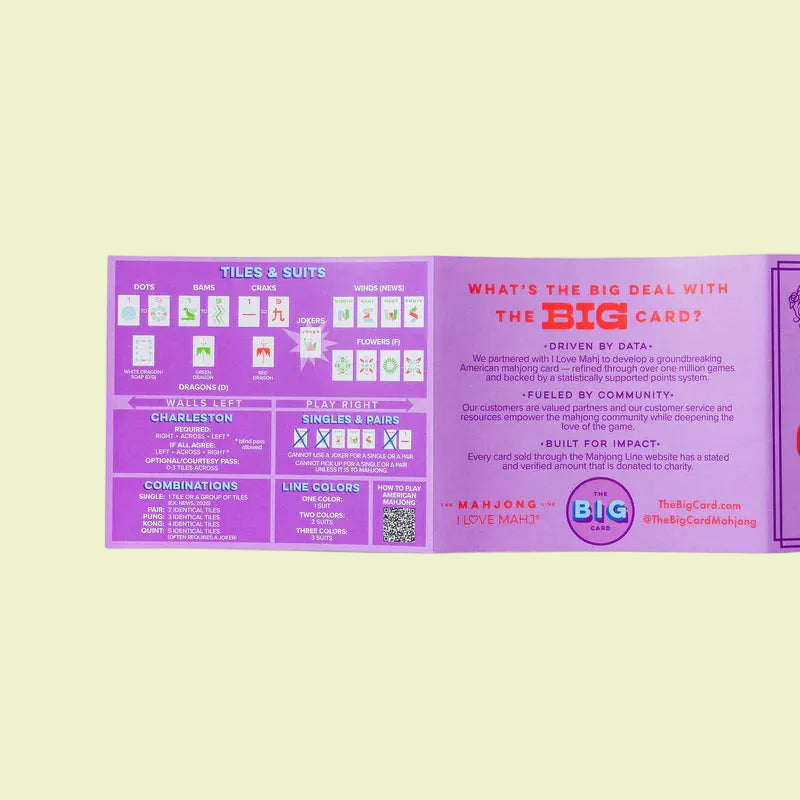 The Big Card 2026: American Mahjong Playing Card