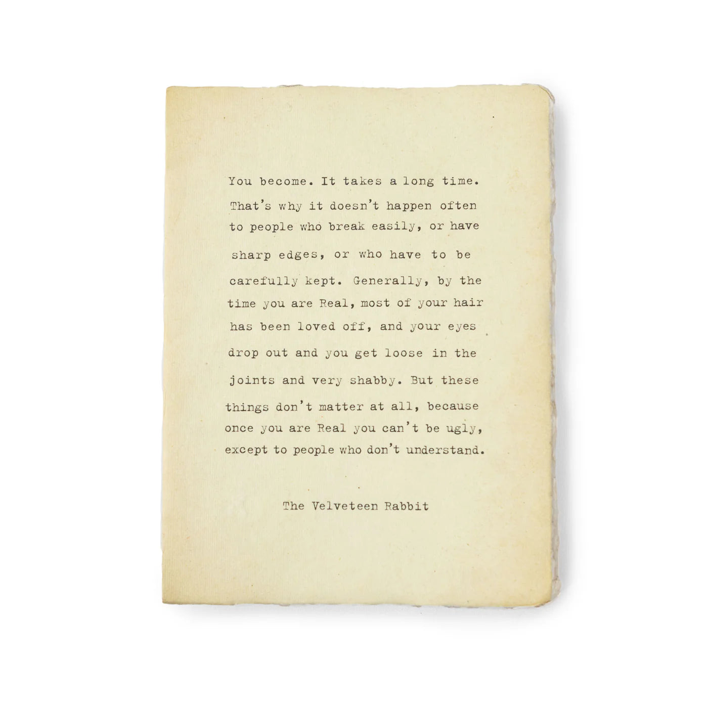 Velveteen Rabbit Deckled Edge Notebook