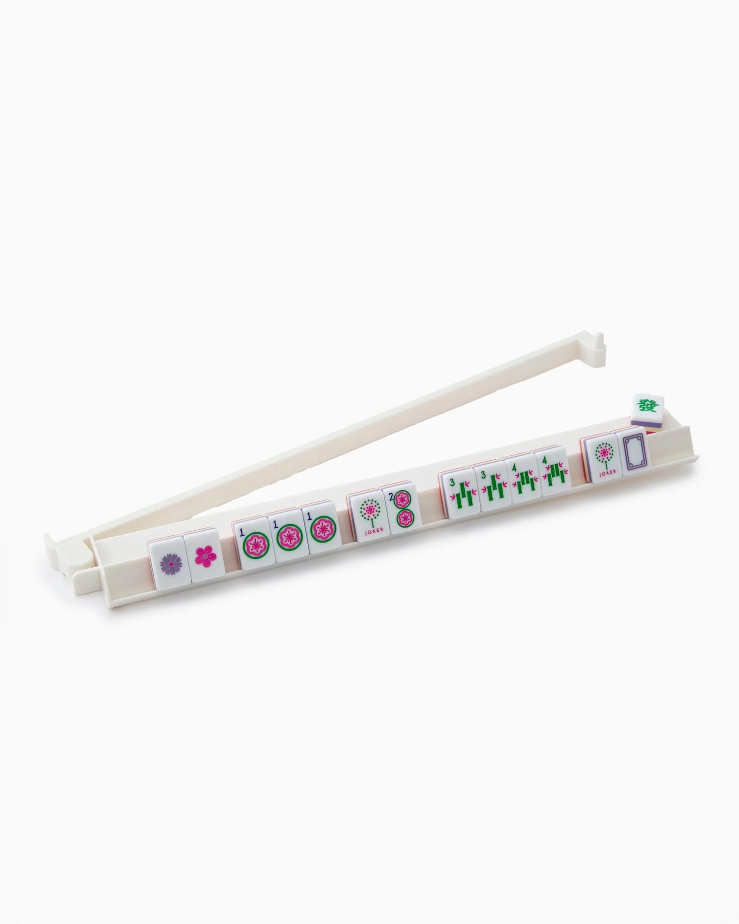 White Acrylic Mahjong Rack + Pusher Set
