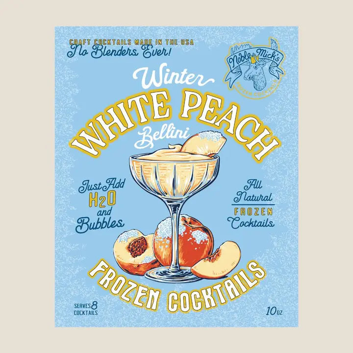 Winter White Peach Bellini Frozen Cocktails