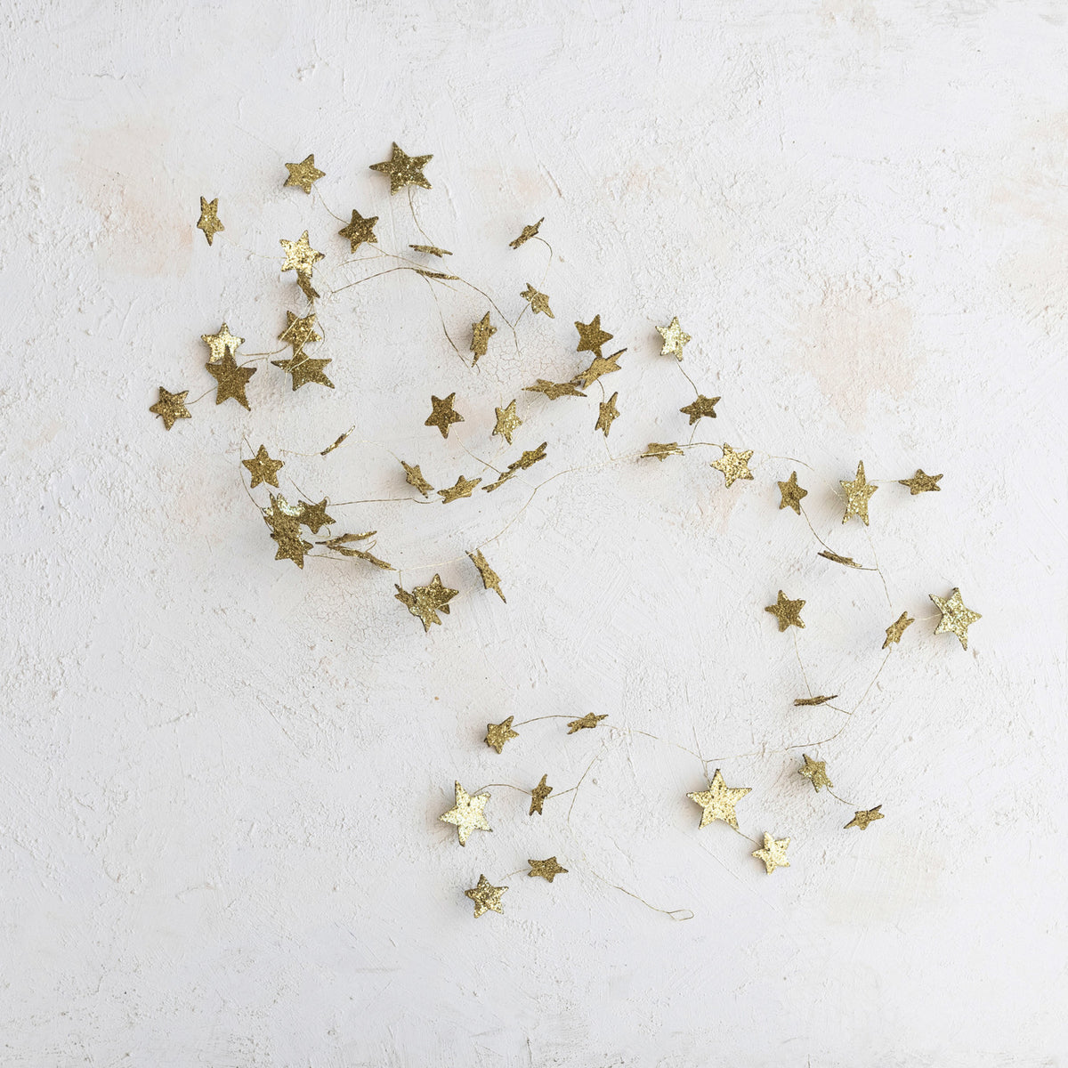 Glittered Paper Star Garland