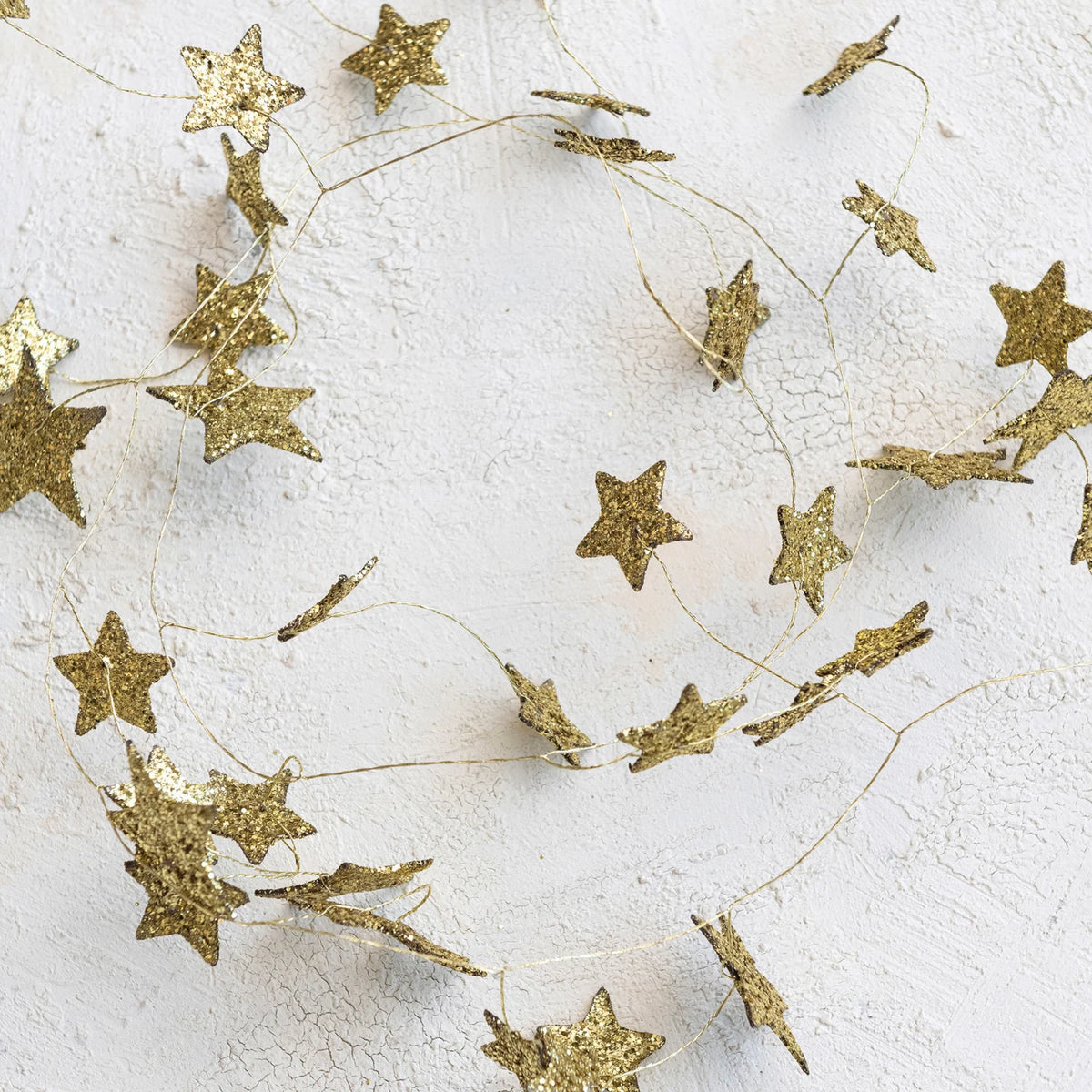 Glittered Paper Star Garland