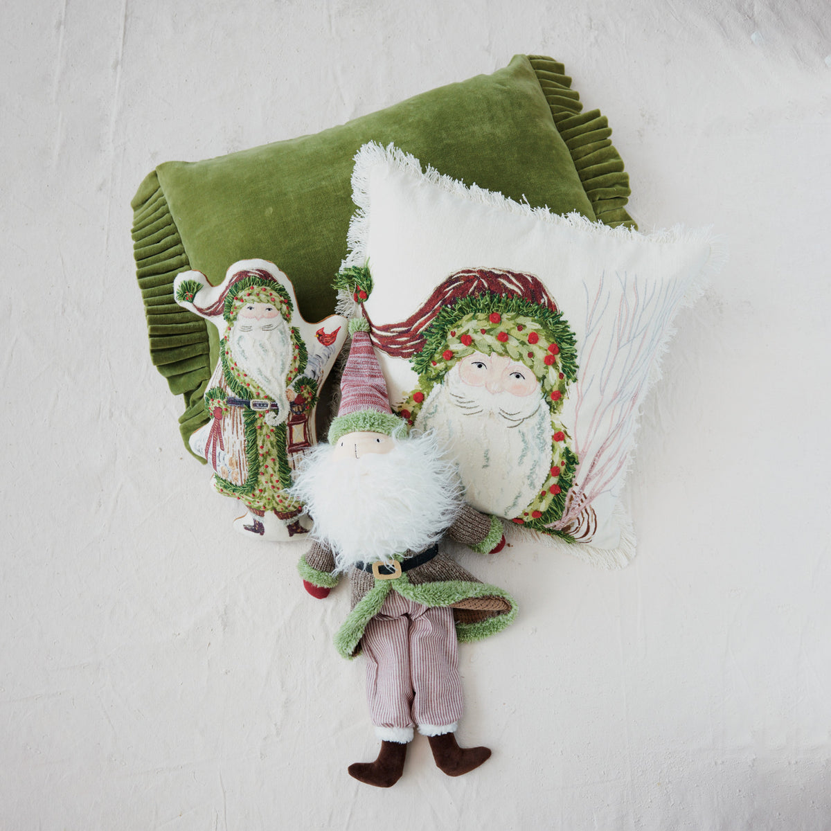 Velvet Side Ruffle Lumbar Pillow